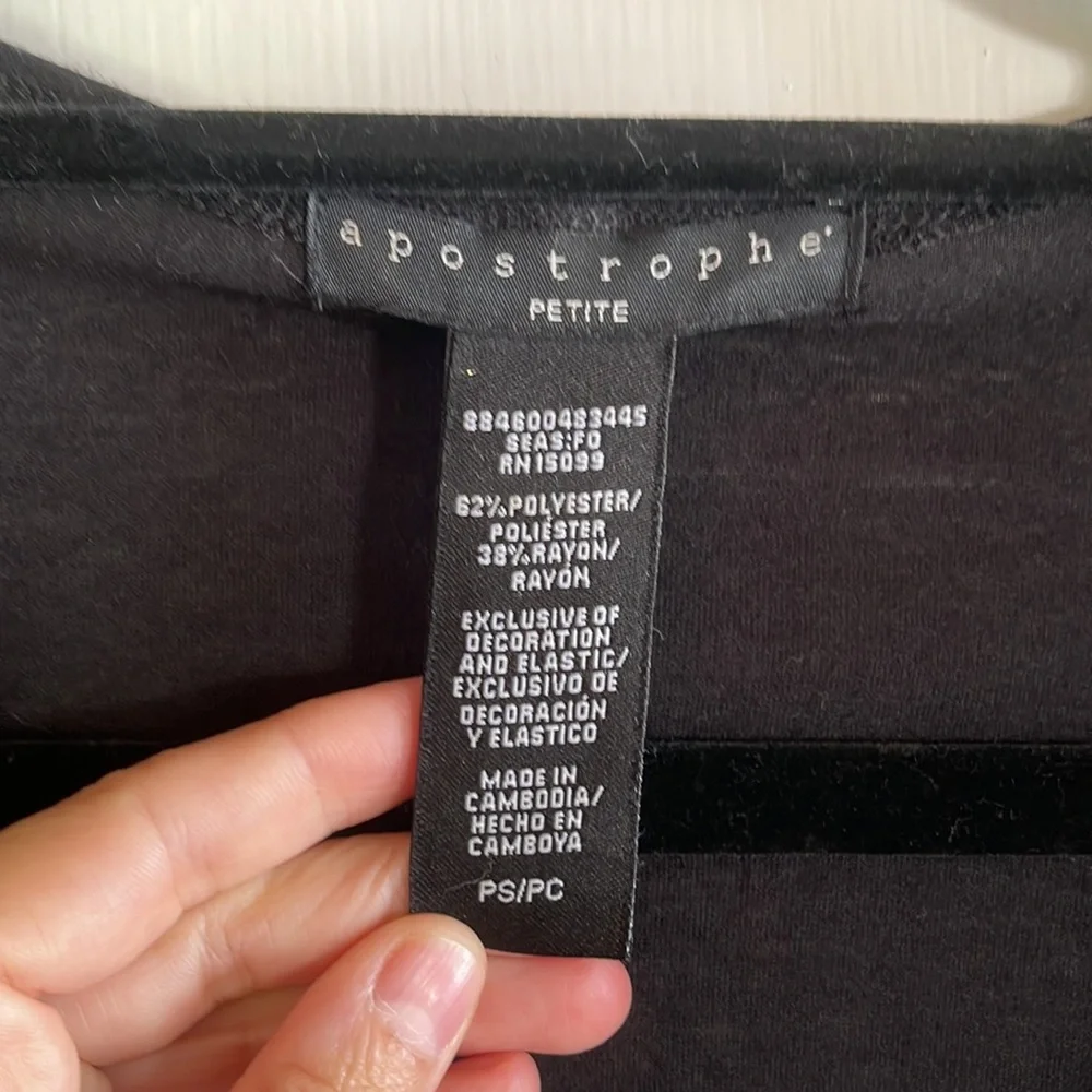 Apostrophe epaulettes epaulets black blouse small - Picture 2 of 2